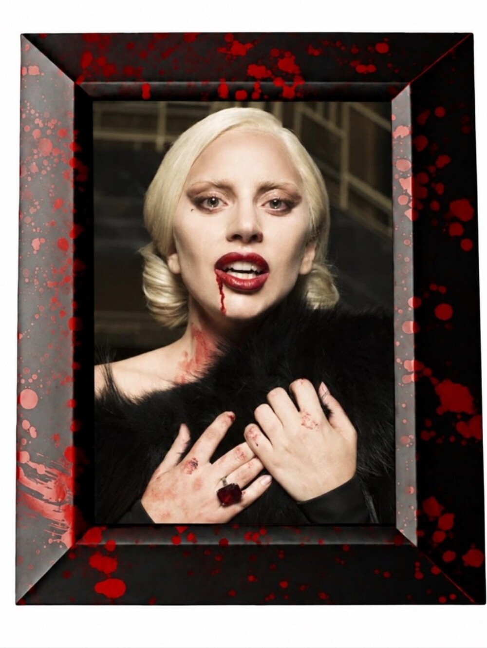 Lady Gaga American Horror Story Ahs Countess Vampires Goth Gothic Tv Framed Art